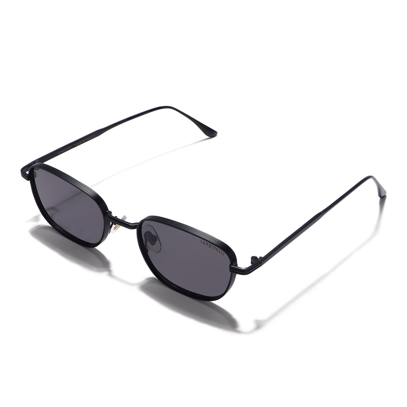 Regal Full Black Oval Sunglasses
