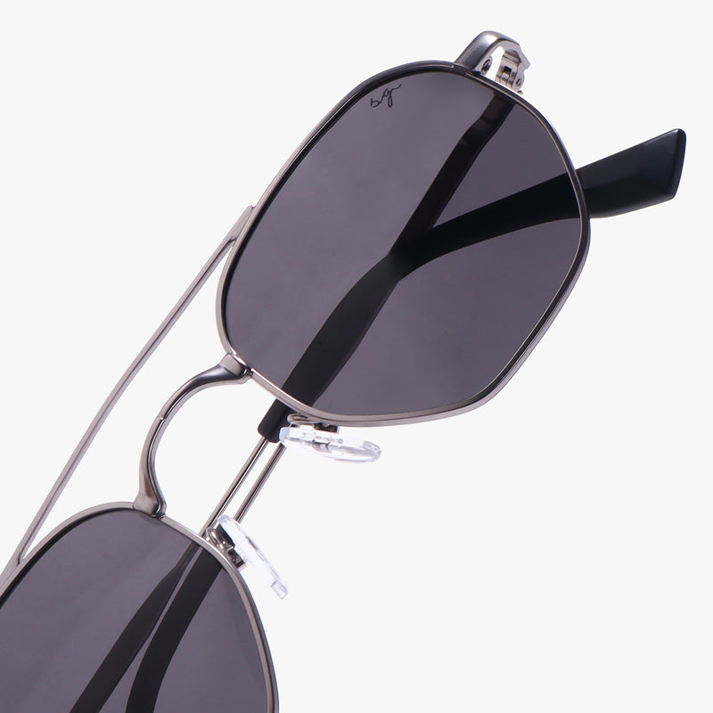 Phantom Gun Black Hexagon Sunglasses