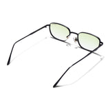 Regal Black Green Gradient Oval Sunglasses
