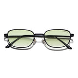 Regal Black Green Gradient Oval Sunglasses