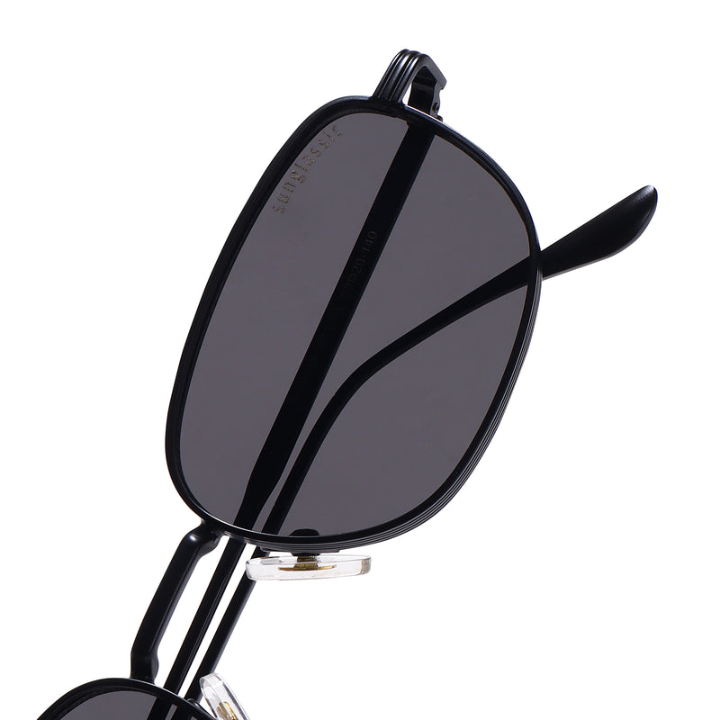Regal Full Black Oval Sunglasses
