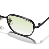 Regal Black Green Gradient Oval Sunglasses