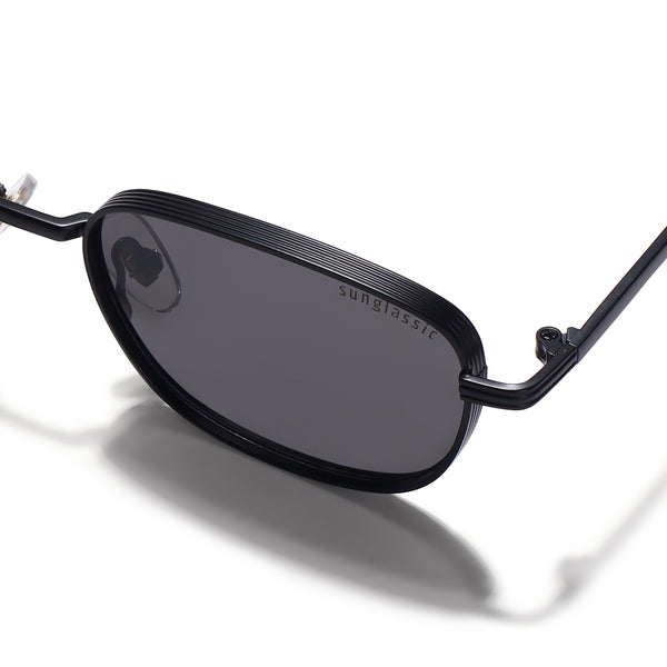 Regal Full Black Oval Sunglasses