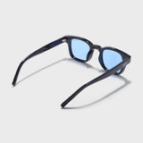 Ares Black Blue Square Sunglasses