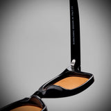Ares Black Orange Square Sunglasses