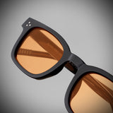 Ares Black Orange Square Sunglasses