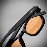 Ares Black Orange Square Sunglasses