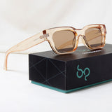 Milestone Brown Square Sunglasses
