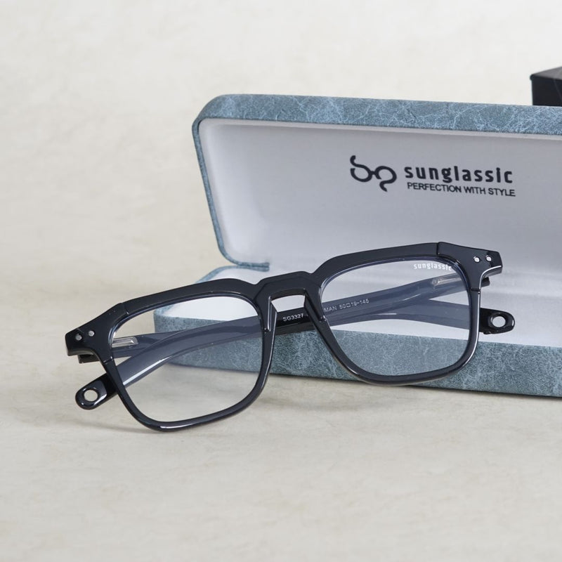 Kingsman Black Clear Square Sunglasses