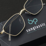 Andreas Gold Black Edition Trapezoid Sunglasses