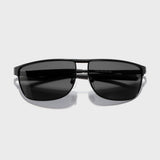 Drifter Black Polarized Rectangle Sunglasses