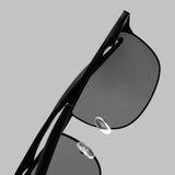 Drifter Black Polarized Rectangle Sunglasses