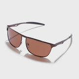 Drifter Brown Polarized Rectangle Sunglasses