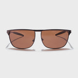 Drifter Brown Polarized Rectangle Sunglasses