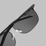 Drifter Grey Black Polarized Rectangle Sunglasses