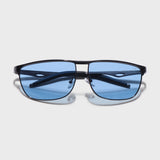 Drifter Grey Blue Polarized Rectangle Sunglasses