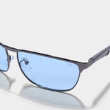 Drifter Grey Blue Polarized Rectangle Sunglasses
