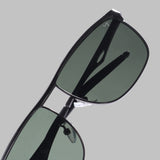 Drifter Grey Green Polarized Rectangle Sunglasses