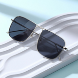 The Godfather Silver Black Square Sunglasses