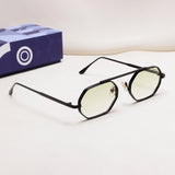 Hexa Black Green Gradient Hexagon Sunglasses