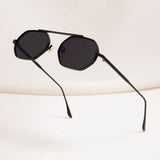 Hexa Full Black Hexagon Sunglasses
