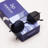 Hexa Full Black Hexagon Sunglasses