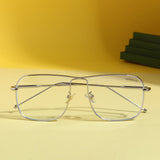 The Godfather Silver Clear Square Sunglasses