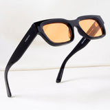 Milestone Black Orange Square Sunglasses
