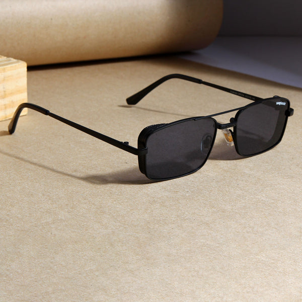 OPERA. Black Rectangle Sunglasses