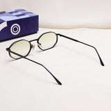 Opulent Black Green Gradient Hexagon Sunglasses