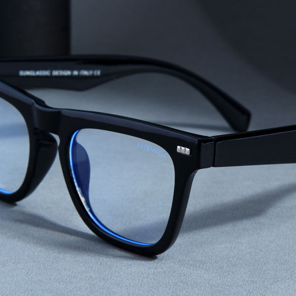 Peter Black Clear Anti Blue Light Square Sunglasses