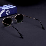 Phantom Gold Green Hexagon Sunglasses