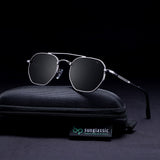 Phantom Gun Black Hexagon Sunglasses