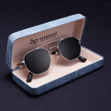 Phantom Gun Black Hexagon Sunglasses