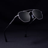 Phantom Gun Black Hexagon Sunglasses