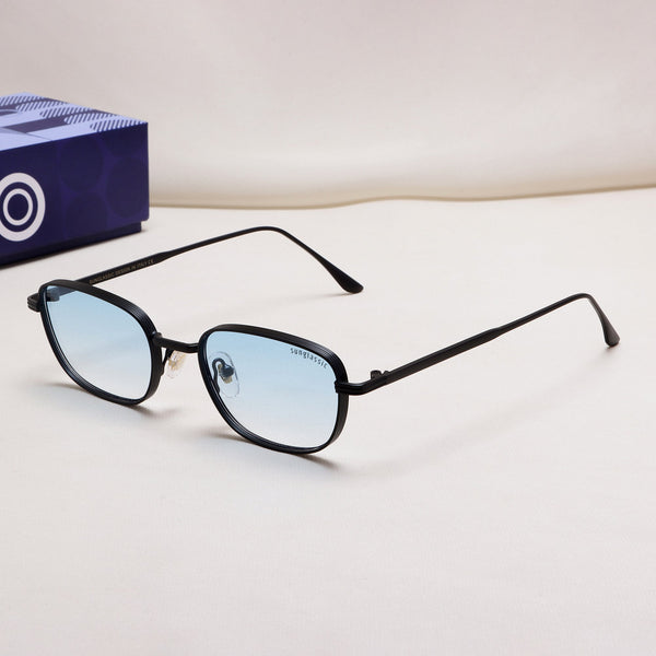 Regal Black Blue Gradient Oval Sunglasses