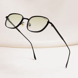 Regal Black Green Gradient Oval Sunglasses