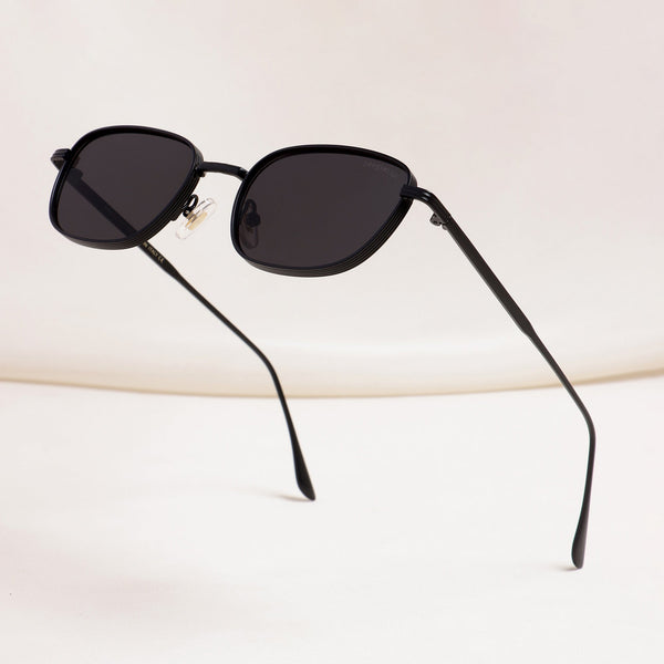 Regal Full Black Oval Sunglasses