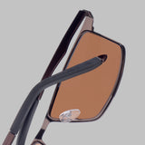 RideX Edition – Brown Rectangle Sunglasses | UV400 Polarized | Unisex