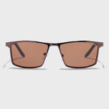 RideX Edition – Brown Rectangle Sunglasses | UV400 Polarized | Unisex