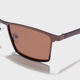 RideX Edition – Brown Rectangle Sunglasses | UV400 Polarized | Unisex
