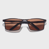RideX Edition – Brown Rectangle Sunglasses | UV400 Polarized | Unisex