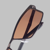 RideX Edition – Brown Rectangle Sunglasses | UV400 Polarized | Unisex