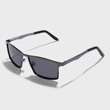 RideX Edition – Gray Black Rectangle Sunglasses | UV400 Polarized | Unisex