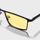 RideX Edition – Black Yellow Rectangle Sunglasses | Polarized UV400