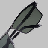 RideX Edition – Gray Green Rectangle Sunglasses | UV400 Polarized | Unisex