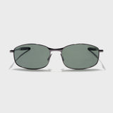 Swiftor Gun Black Green Polarized Rectangle Sunglasses | UV400
