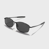 Swiftor Gun Black Polarized Rectangle Sunglasses | UV400