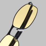 Swiftor Black Yellow Polarized Rectangle Sunglasses | UV400