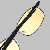 Swiftor Black Yellow Polarized Rectangle Sunglasses | UV400